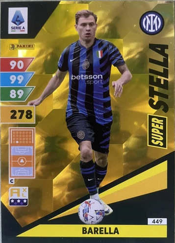 Adrenalyn XL 2024/25 Serie A - Barella "Super Stella" n.449